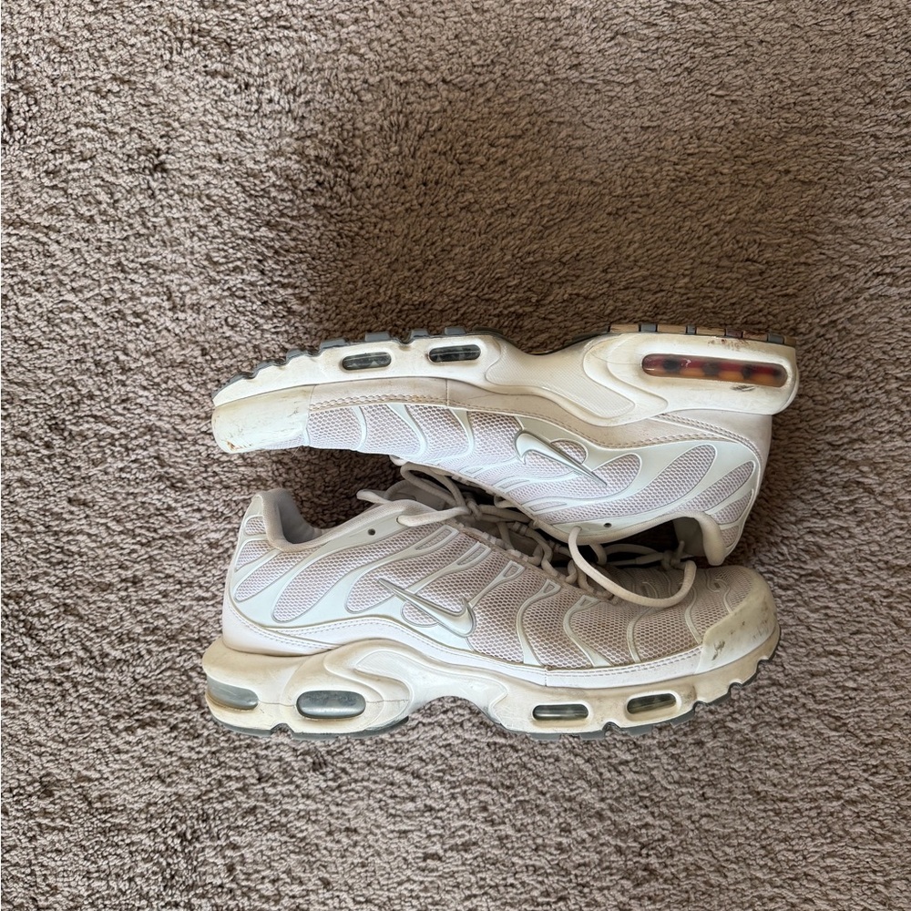 Nike air max plus Cream and Gray Sneakers